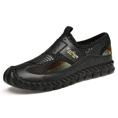 GARB  Men's handmade genuine leather ultra-light slip-on shoes