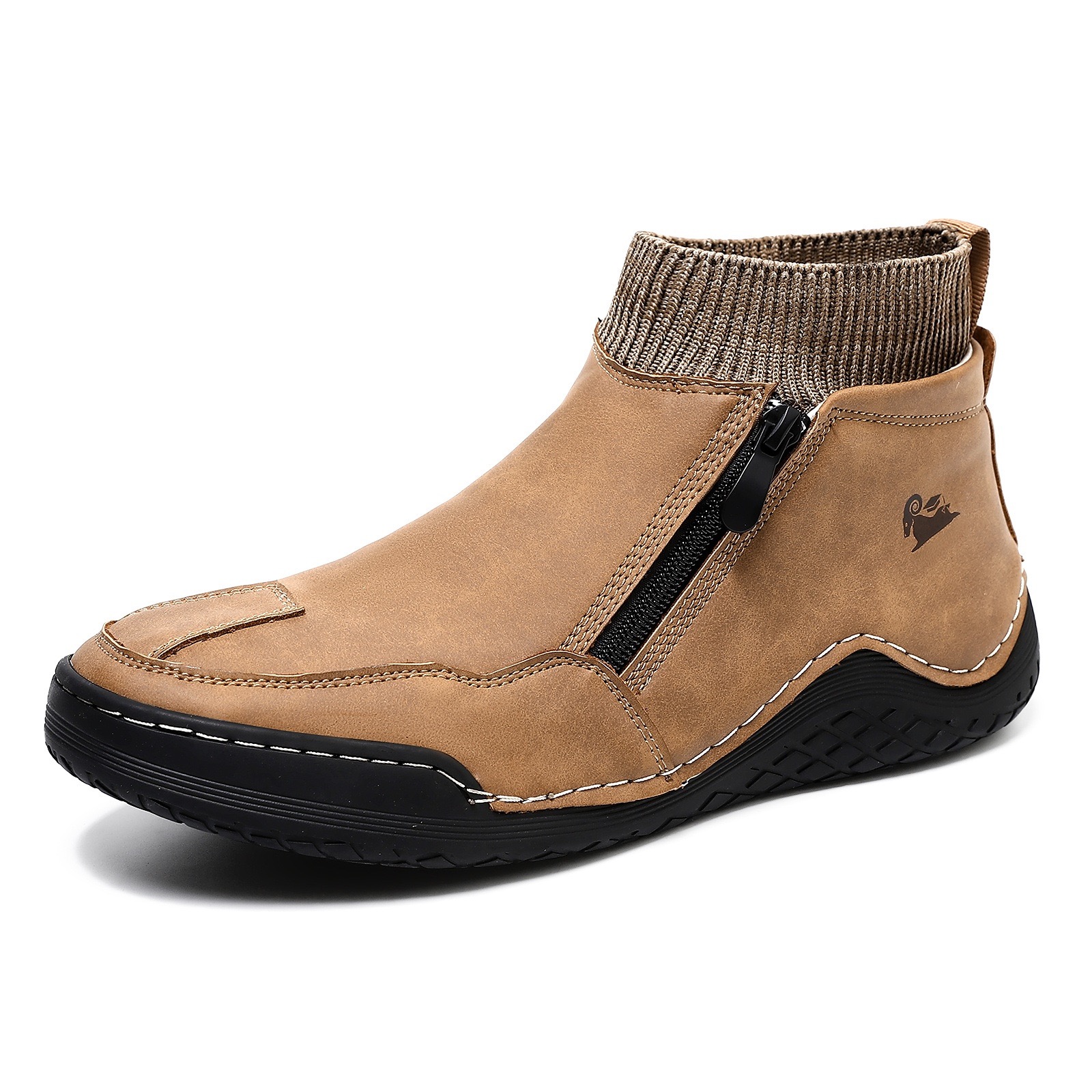 mens genuine leather orthopedic boots