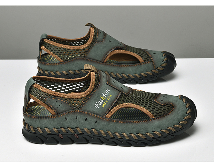 GARB  Men's handmade genuine leather ultra-light slip-on shoes