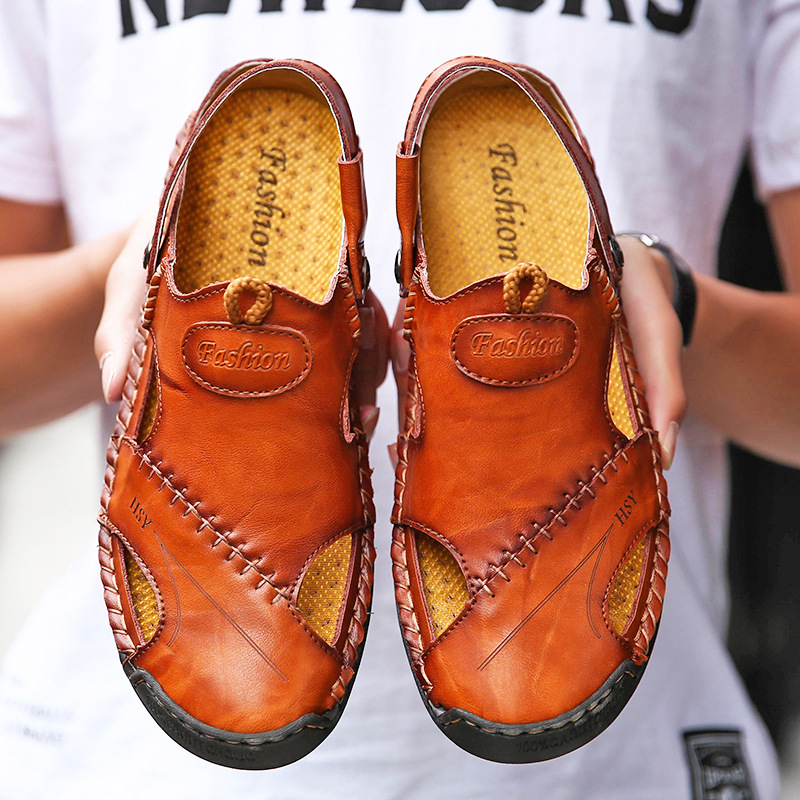 Men's Orthopedic Walking Genuine Leather Sandals