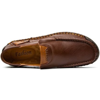 Men's Handmade Genuine Leather Slip-On Loafers by GARB