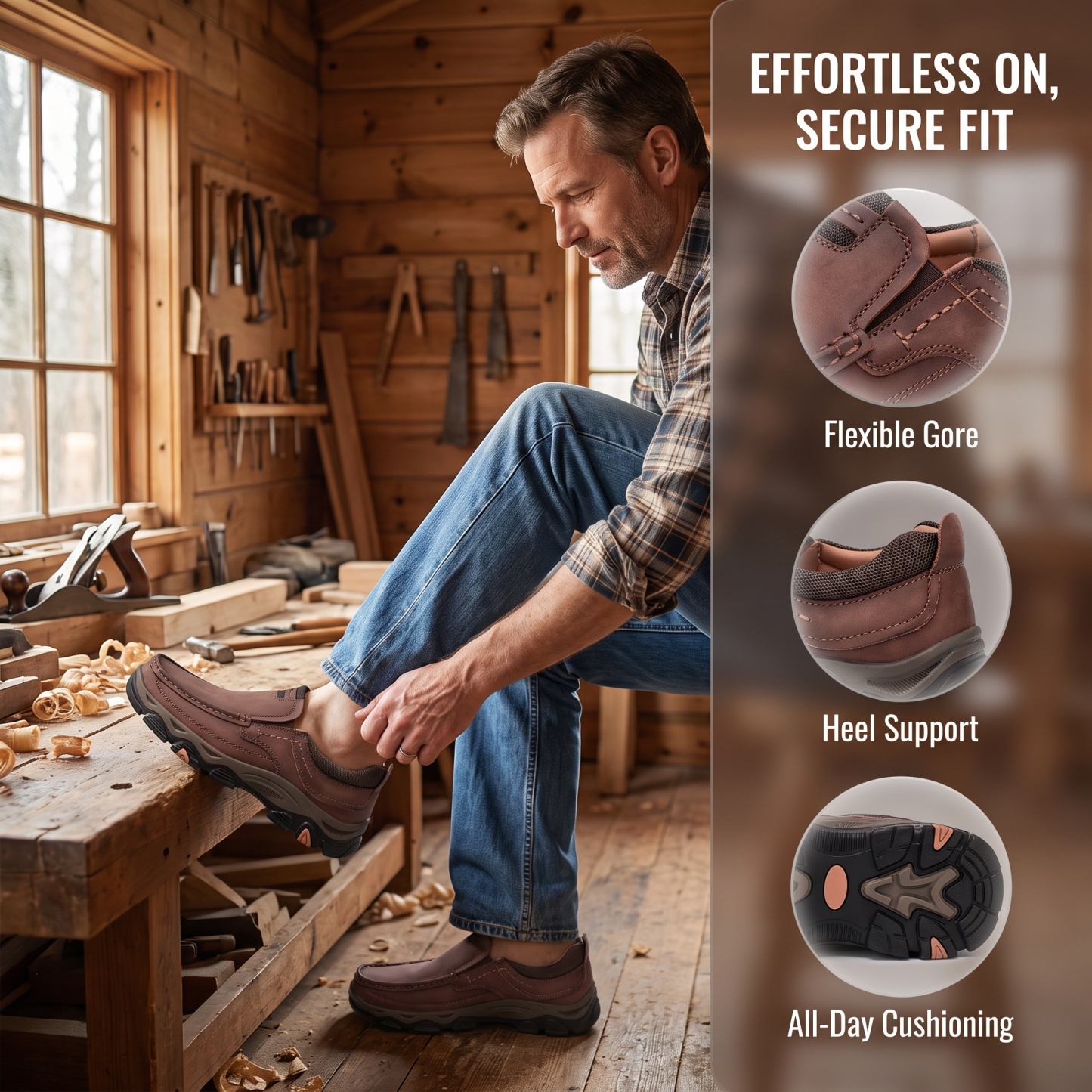 ⏰Last Day! 45% OFF  🔥GARB® Men’s Outdoor Hand Sewn Slip-On Full Grain Leather Casual Shoes