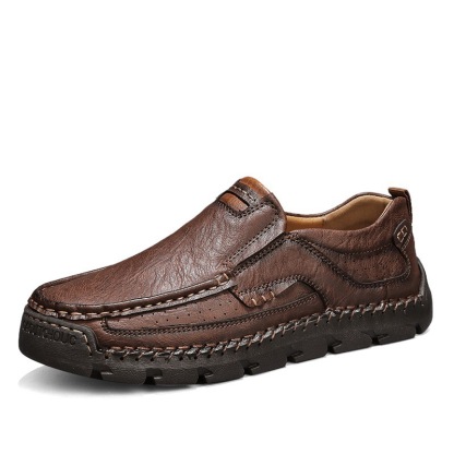 Mens Handcrafted Cowhide Orthopedic Loafers - Wide Toe Box