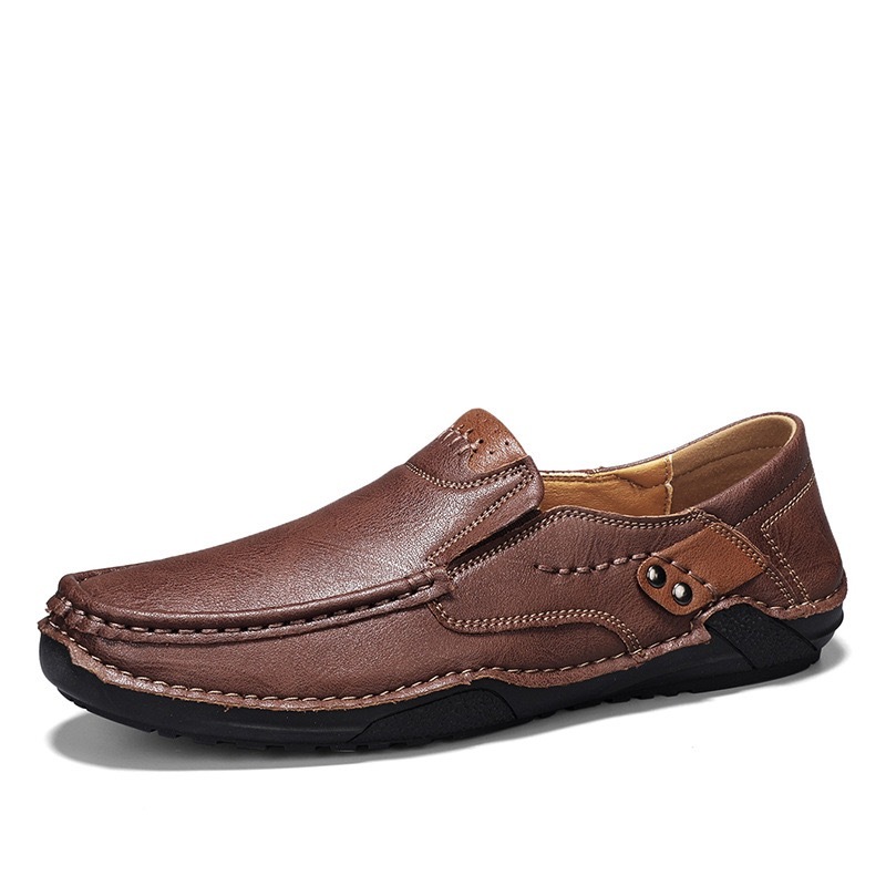 mens handmade cowhide orthopedic loafers