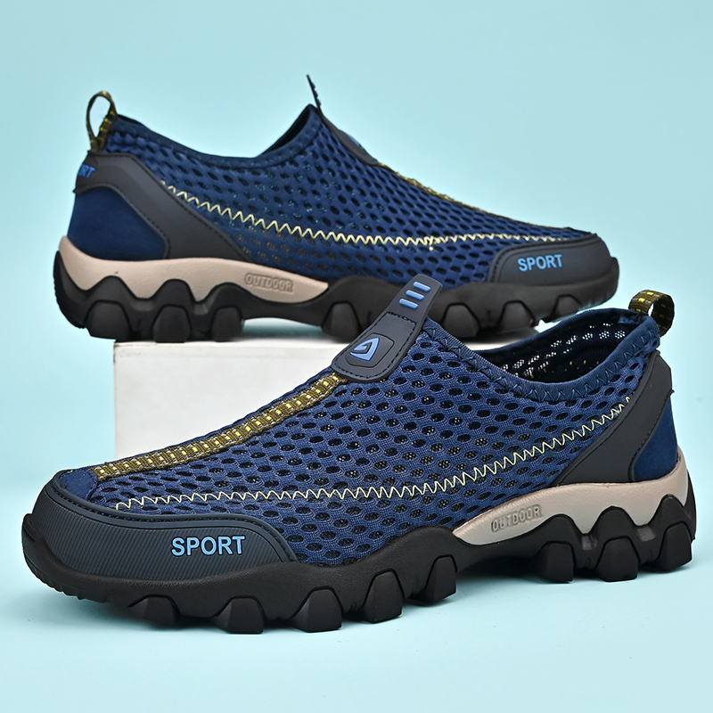 Men's Arch Support Sneakers with Wide Fit and Shock Absorption