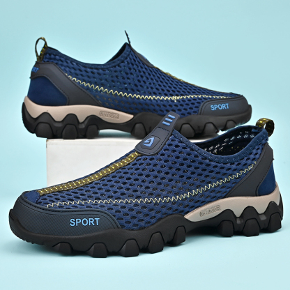 Men's Arch Support Sneakers with Wide Fit and Shock Absorption