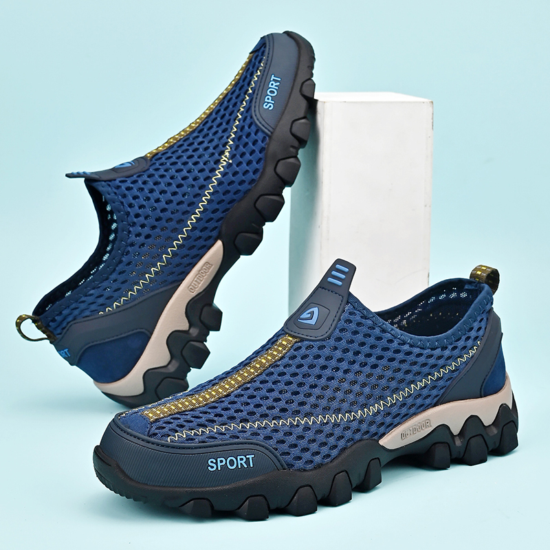 Men's Arch Support Sneakers with Wide Fit and Shock Absorption