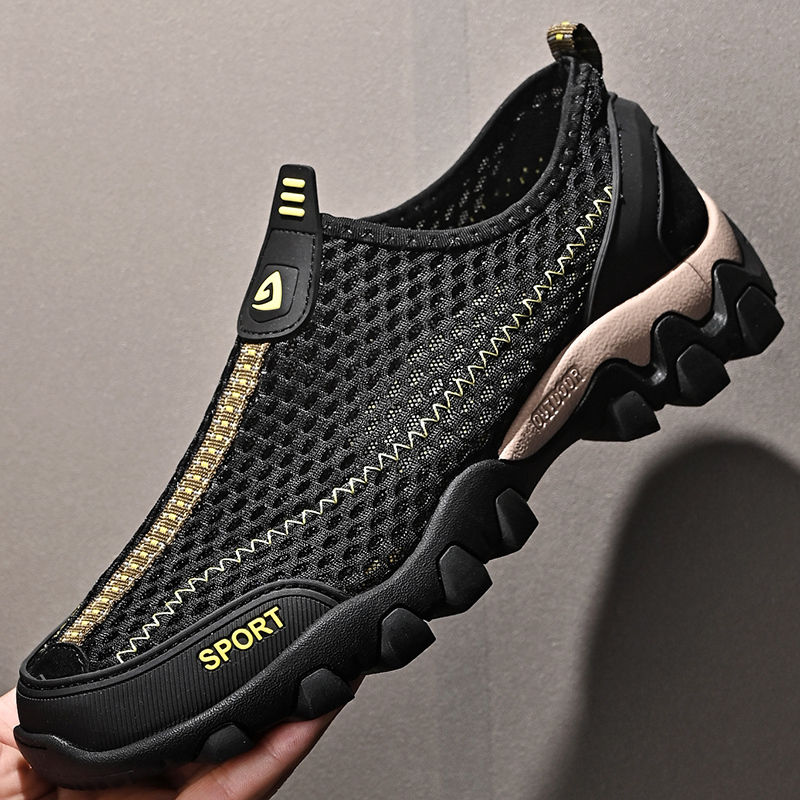 Men's Arch Support Sneakers with Wide Fit and Shock Absorption