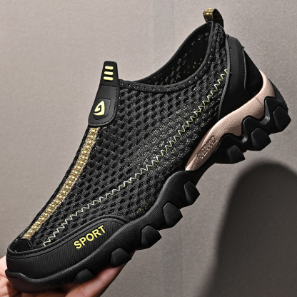 Men's Arch Support Sneakers with Wide Fit and Shock Absorption