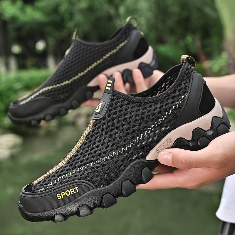 Men's Arch Support Sneakers with Wide Fit and Shock Absorption