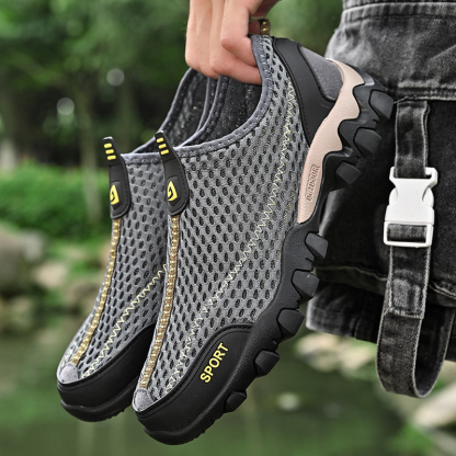 Men's Arch Support Sneakers with Wide Fit and Shock Absorption