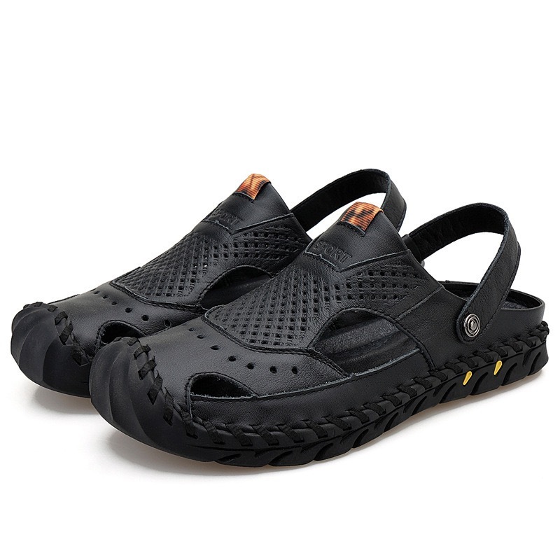Mens Handcrated 2 in 1 Orthopedic Sandals -Wide Toe Box