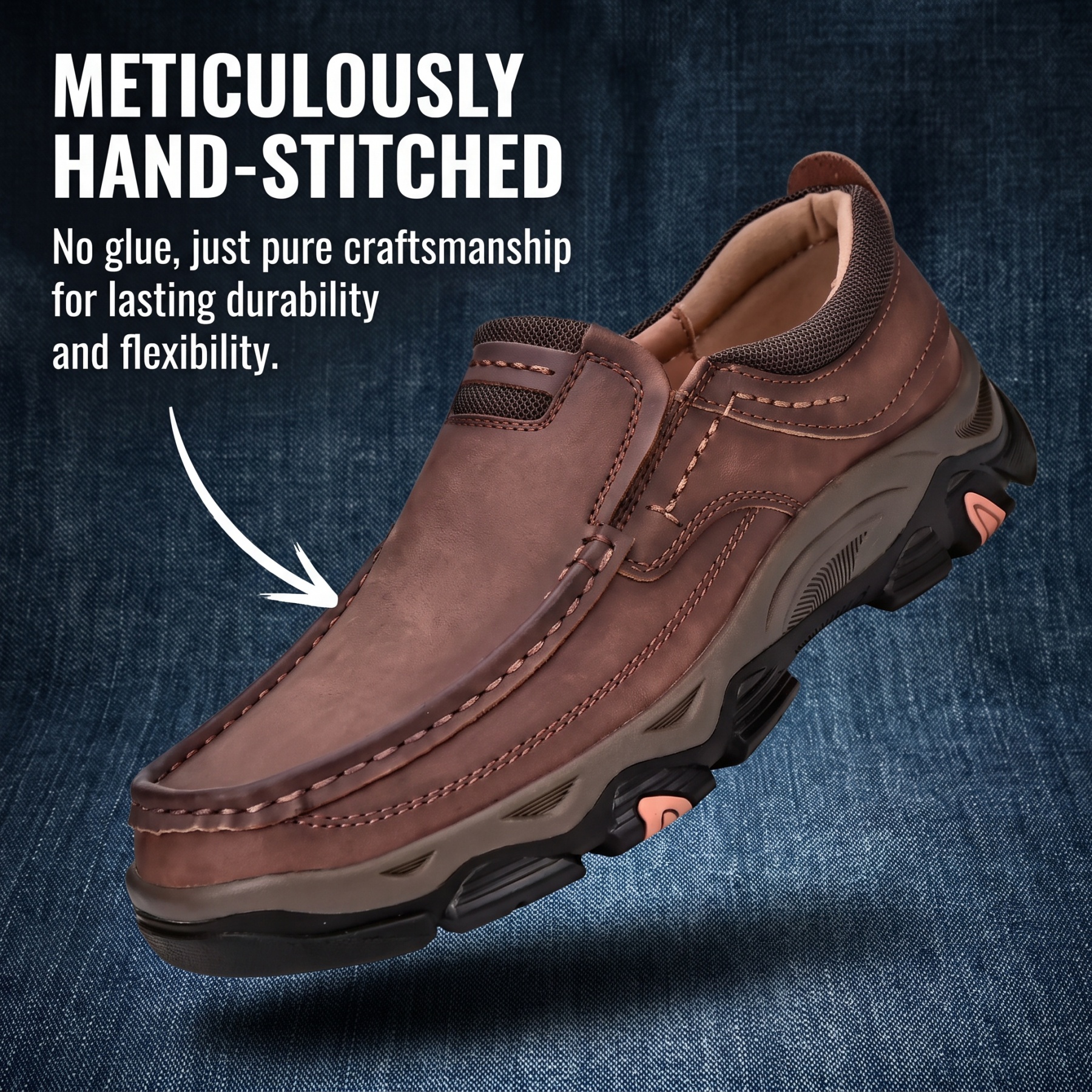⏰Last Day! 45% OFF  🔥GARB® Men’s Outdoor Hand Sewn Slip-On Full Grain Leather Casual Shoes