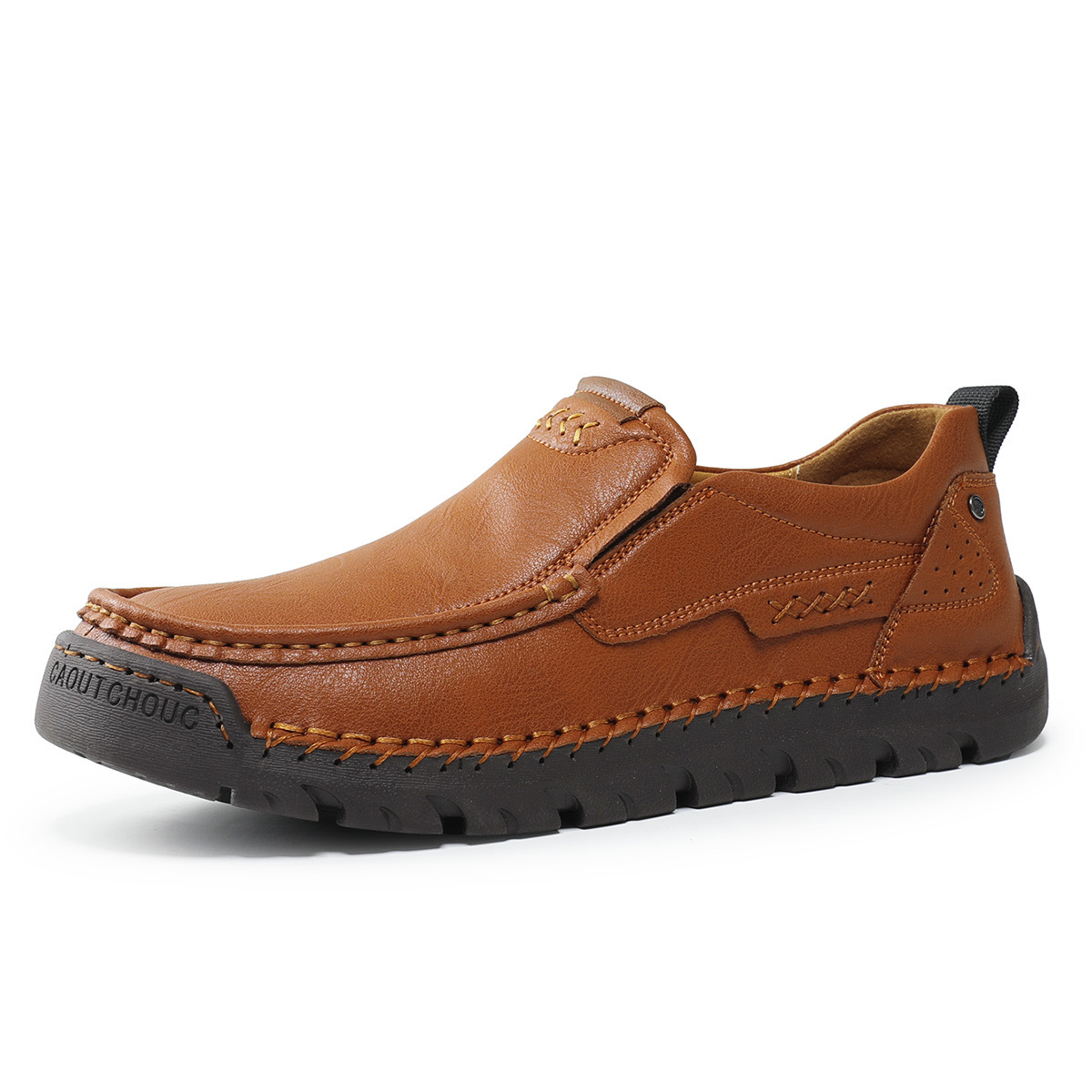 Mens Handcrafted Cowhide Orthopedic Loafers