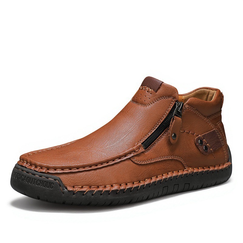 mens handmade genuine leather orthopedic walking boots