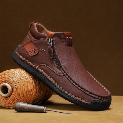 mens handmade genuine leather orthopedic walking boots