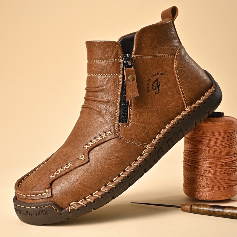 mens handmade cowhide orthopedic boots