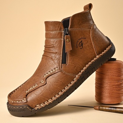 mens handmade cowhide orthopedic boots