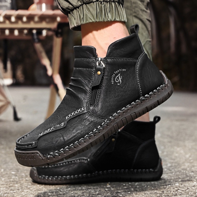 mens handmade cowhide orthopedic boots