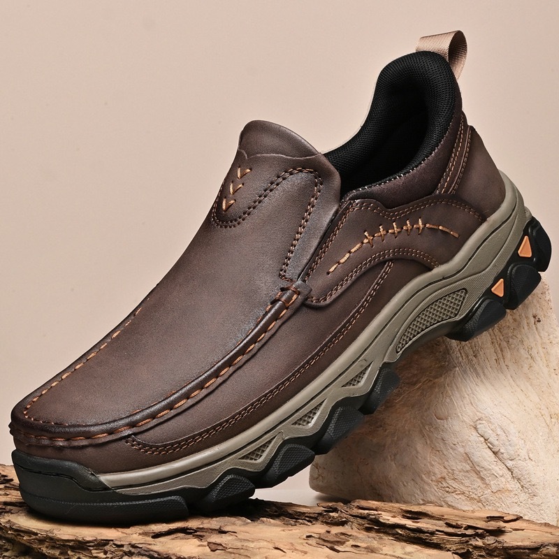 GARB Mens Handmade Cowhide Orthopedic Outdoor Loafers