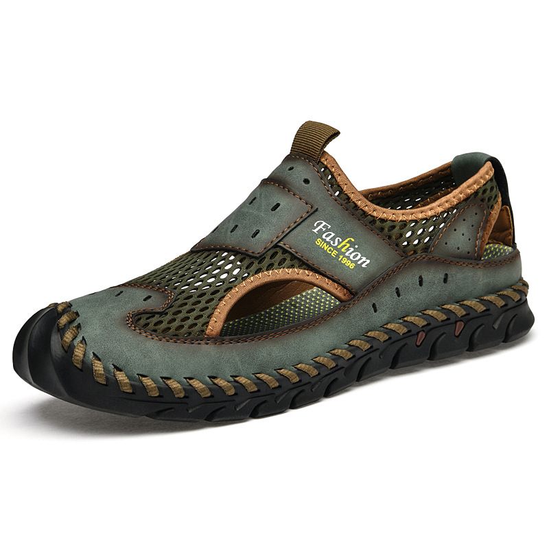 GARB  Men's handmade genuine leather ultra-light slip-on shoes