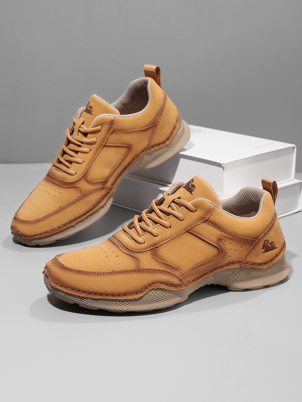 ⏰Last Day! 45% OFF 🔥GARB®Men's Genuine Leather Outdoor Waterproof Orthopedic Walking Shoes
