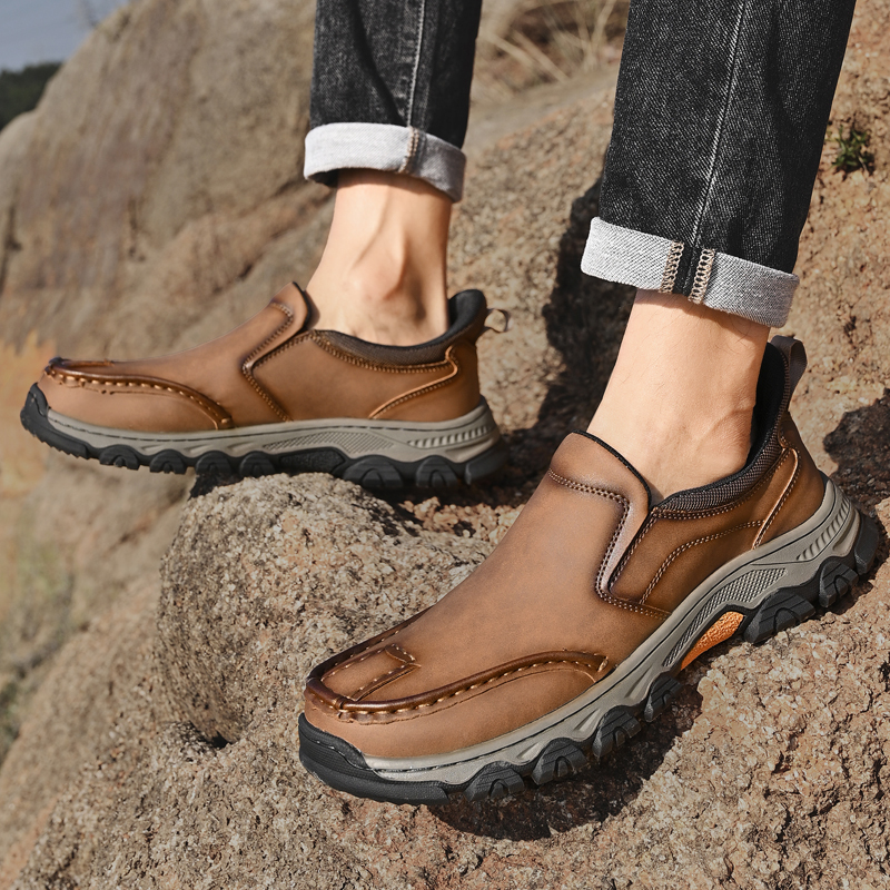 ⏰Last Day! 45% OFF  🔥GARB®Men's Genuine Leather Walking Shoes with Arch Support & Wide Toe Box
