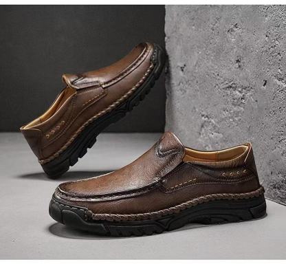⏰Last Day! 45% OFF  🔥GARB®Men's Genuine Leather Outdoor Slip-On Loafers with Arch Support & Wide Toe Box