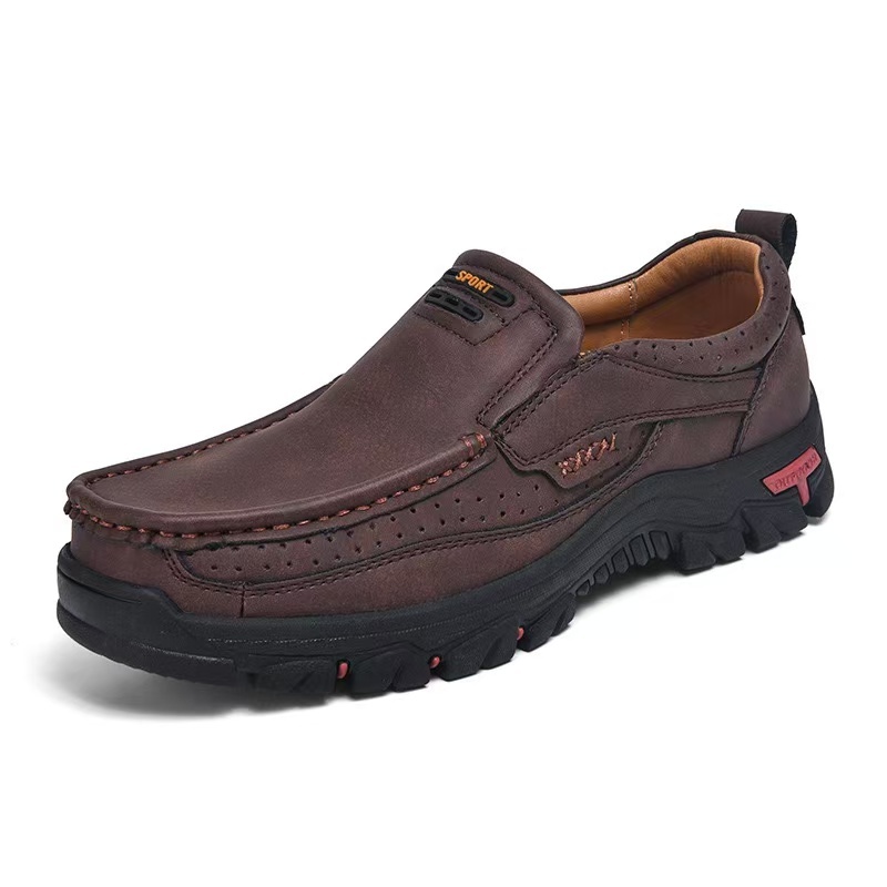 ⏰Last Day! 45% OFF  🔥GARB®Men's Genuine Leather Outdoor Slip-On Loafers with Arch Support & Wide Toe Box