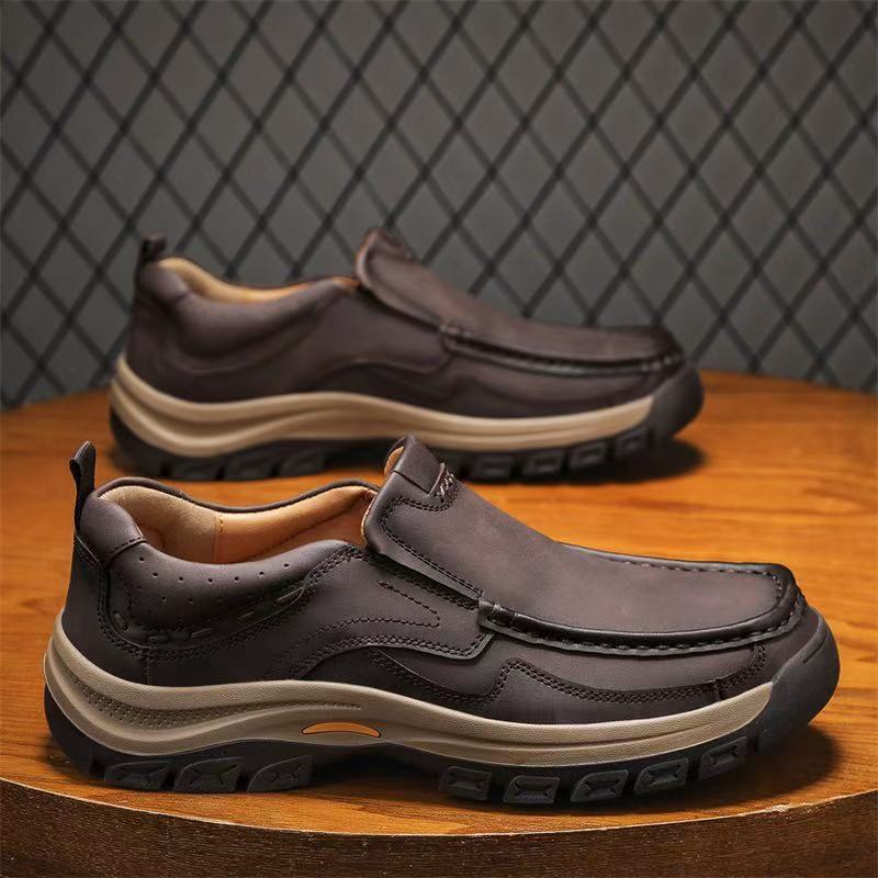⏰Last Day! 45% OFF  🔥GARB®Men's Genuine Leather Outdoor Slip-On Loafers with Arch Support & Wide Toe Box