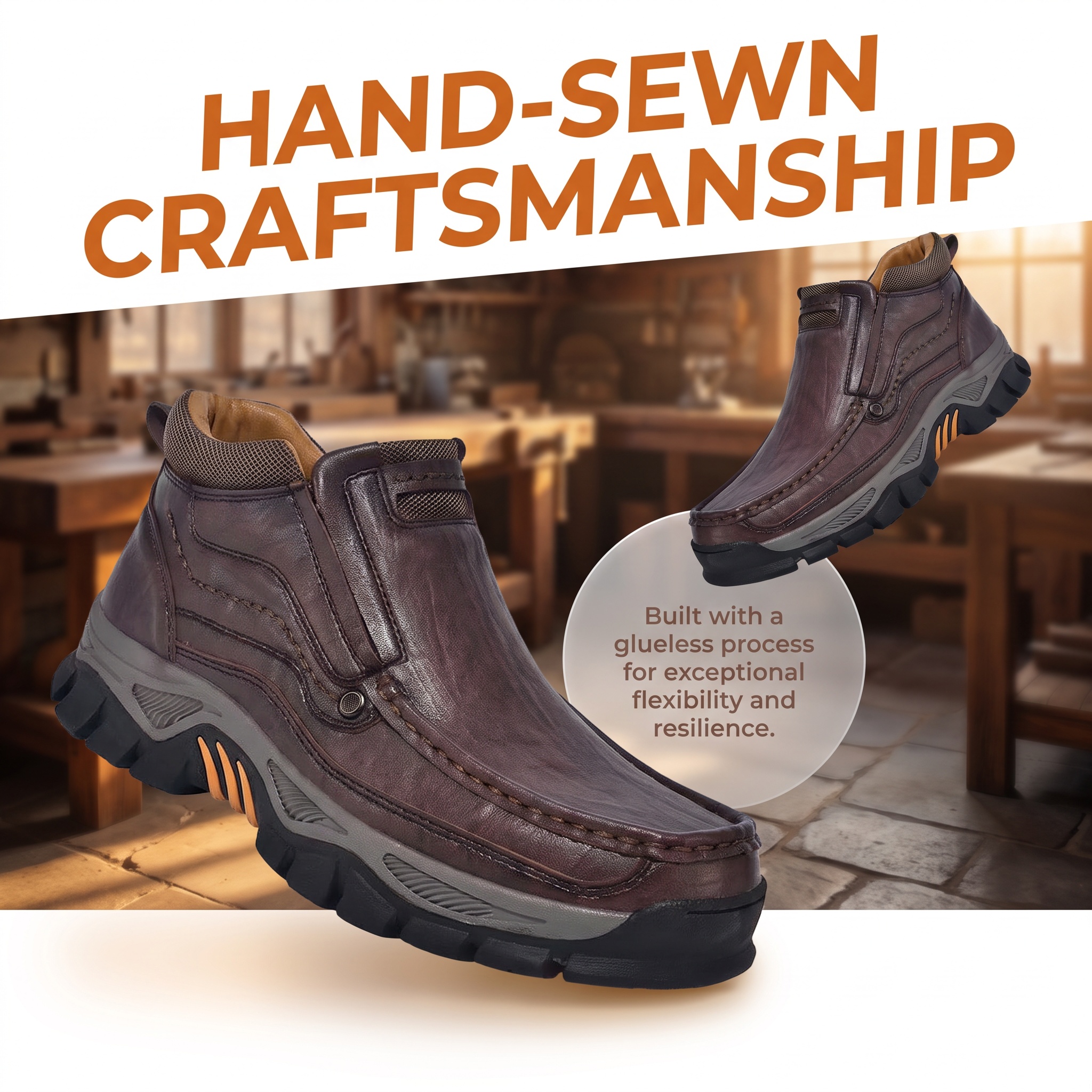 ⏰Last Day!45% OFF 🔥GARB® Men‘s Handmade Genuine Leather Watreproof Orthopedic Boots