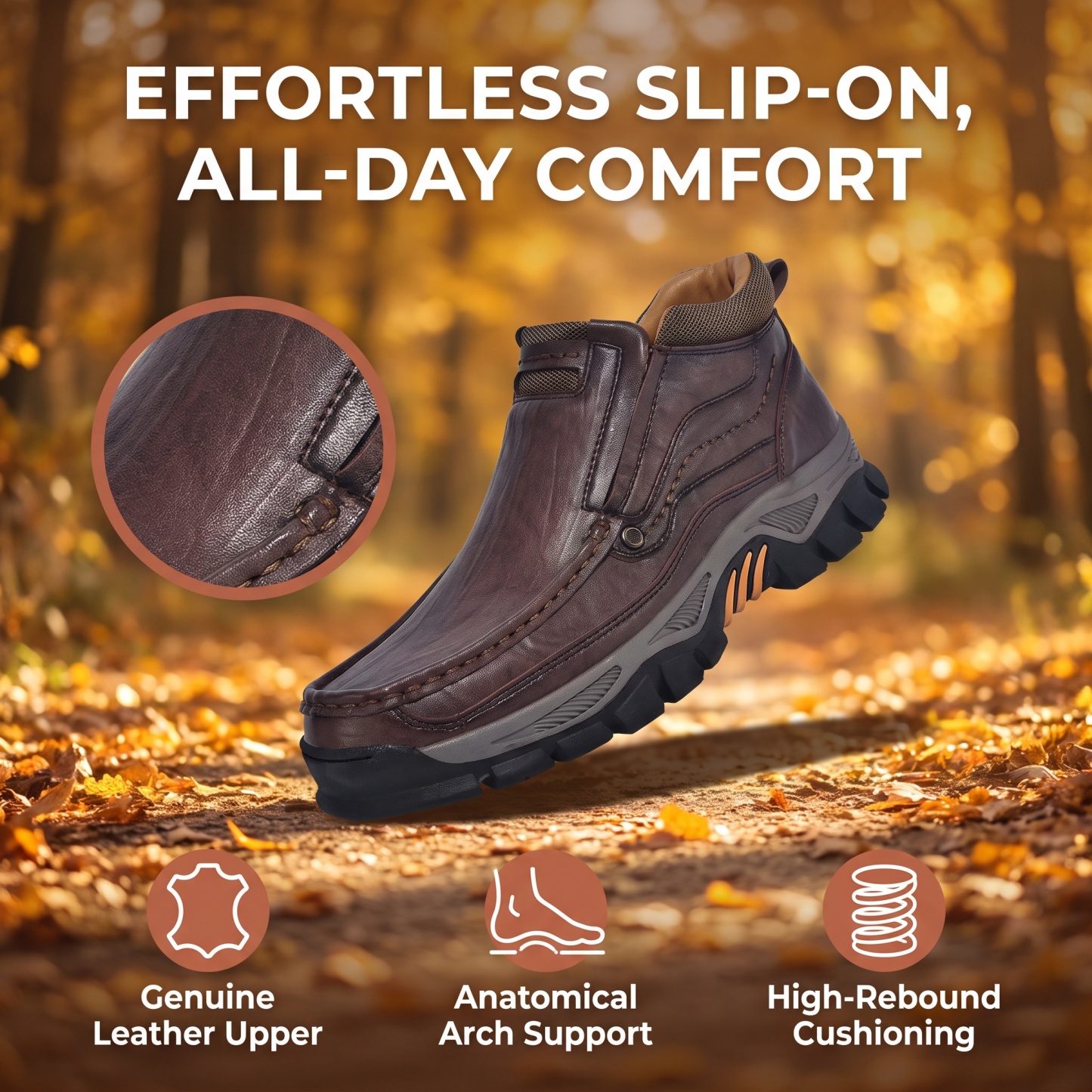 ⏰Last Day!45% OFF 🔥GARB® Men‘s Handmade Genuine Leather Watreproof Orthopedic Boots