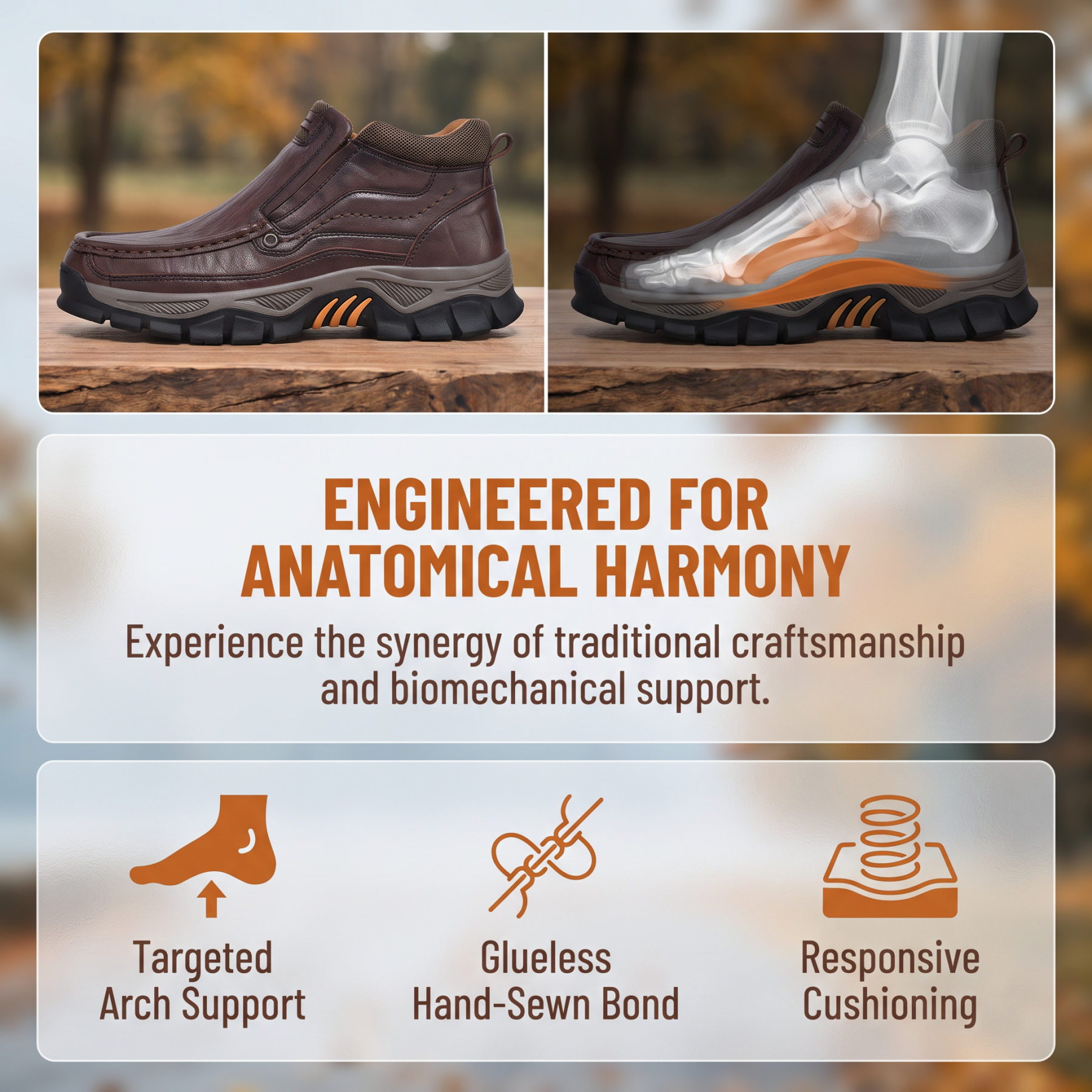 ⏰Last Day!45% OFF 🔥GARB® Men‘s Handmade Genuine Leather Watreproof Orthopedic Boots
