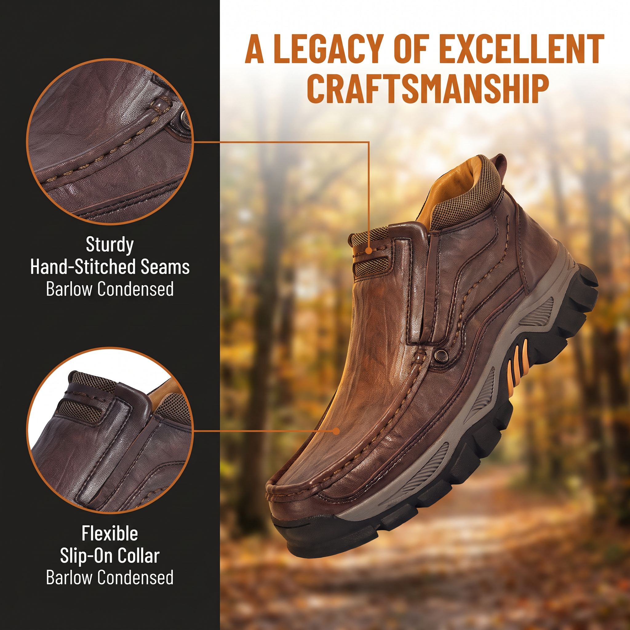 ⏰Last Day!45% OFF 🔥GARB® Men‘s Handmade Genuine Leather Watreproof Orthopedic Boots