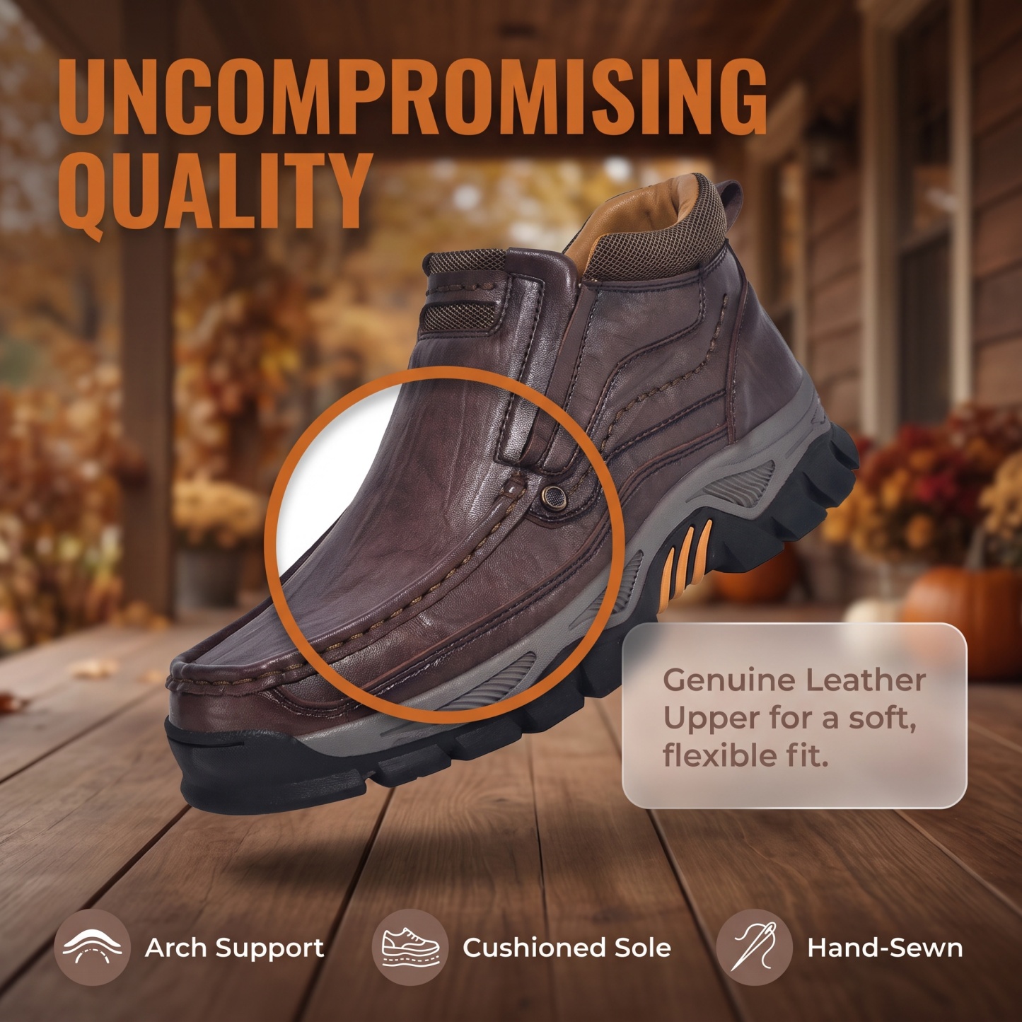 ⏰Last Day!45% OFF 🔥GARB® Men‘s Handmade Genuine Leather Watreproof Orthopedic Boots