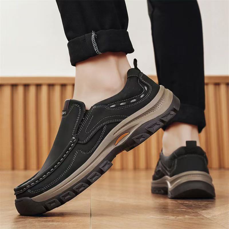 ⏰Last Day! 45% OFF  🔥GARB®Men's Genuine Leather Outdoor Slip-On Loafers with Arch Support & Wide Toe Box