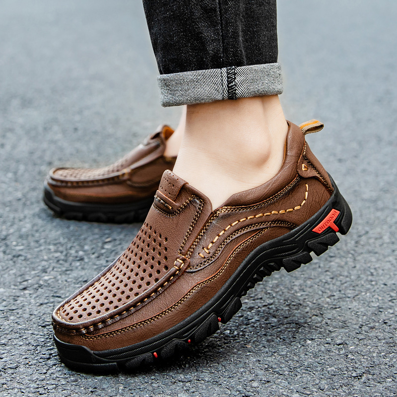 ⏰Last Day! 45% OFF  🔥GARB®Men's Handcrafted Genuine Leather Perforated Casual Loafers