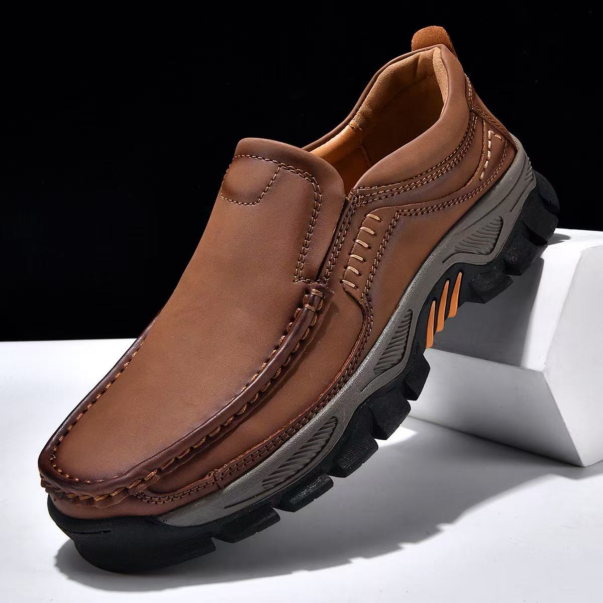 GARB Mens Handmade Genuine Leather Orthopedic Shoes