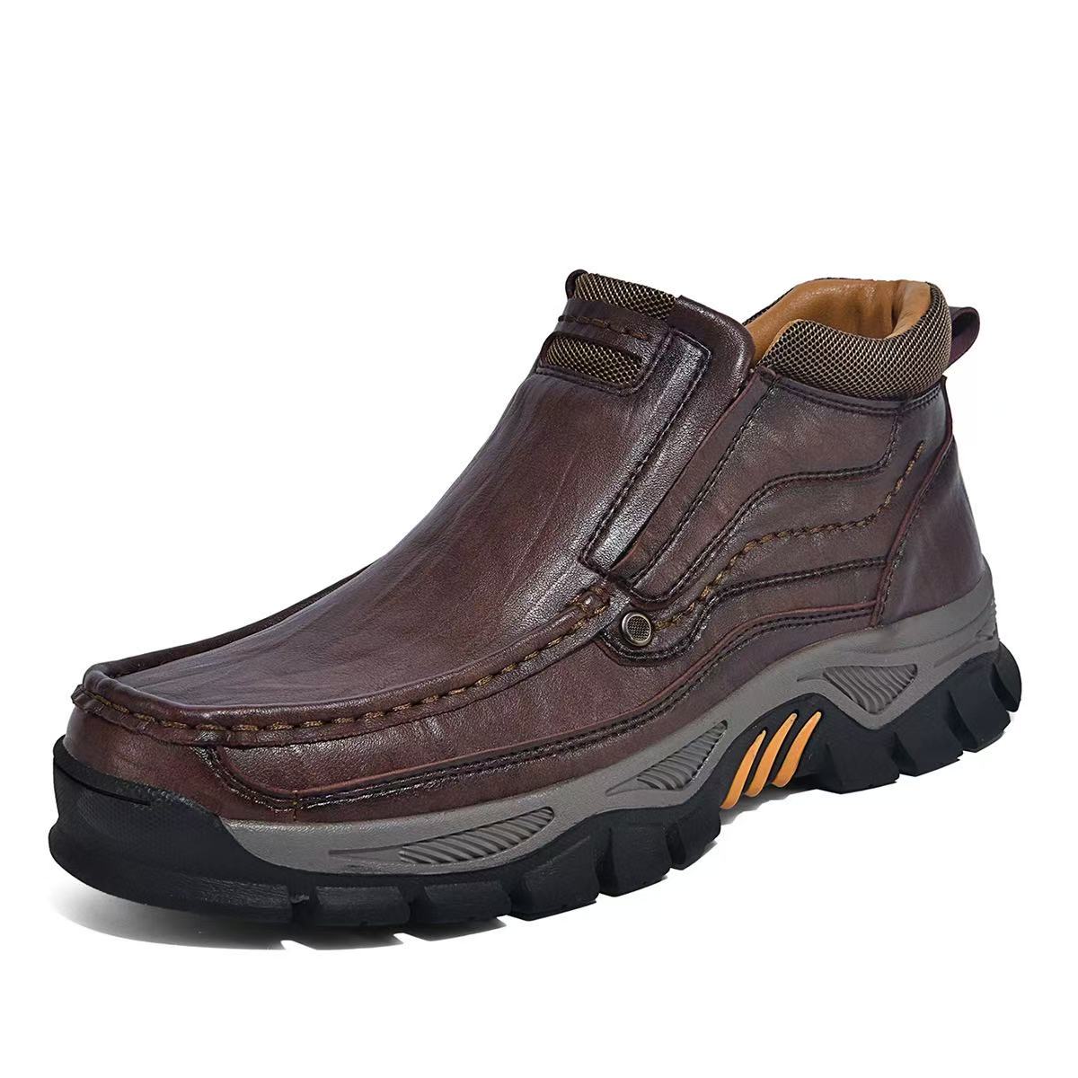 GARB Mens Handmade Genuine Leather Watreproof Orthopedic Boots
