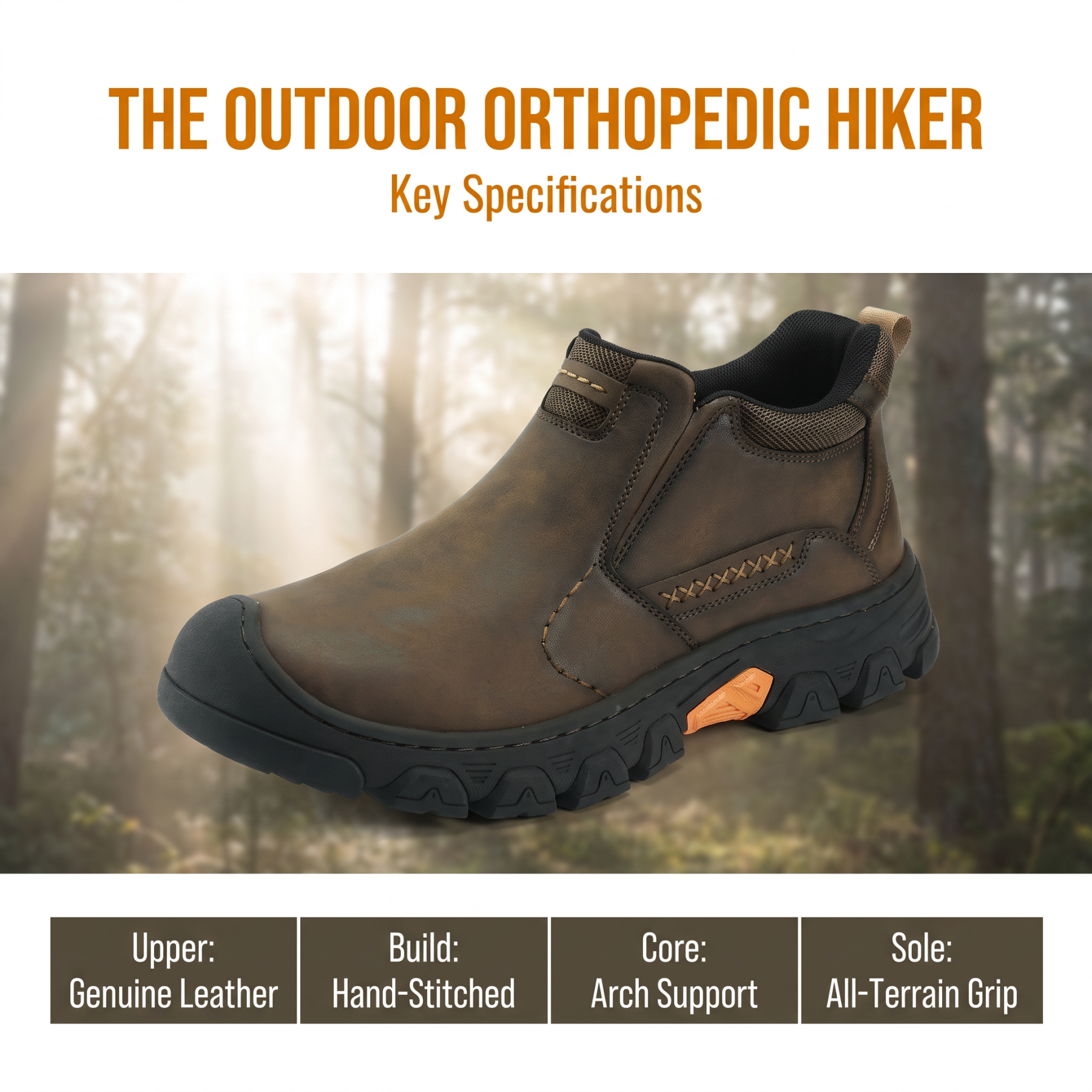 ⏰Last Day! 45% OFF  🔥GARB® Men’s Genuine Leather Slip-On Outdoor Walking Shoes