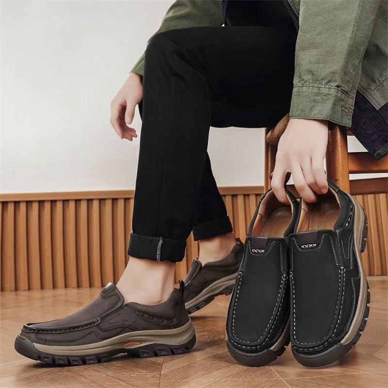 ⏰Last Day! 45% OFF  🔥GARB®Men's Genuine Leather Outdoor Slip-On Loafers with Arch Support & Wide Toe Box