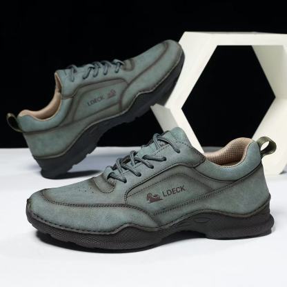 mens Handmade Genuine Leather No-glue Orthopedic shoes