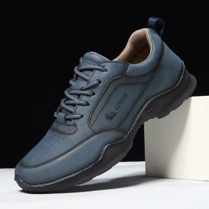 mens Handmade Genuine Leather No-glue Orthopedic shoes