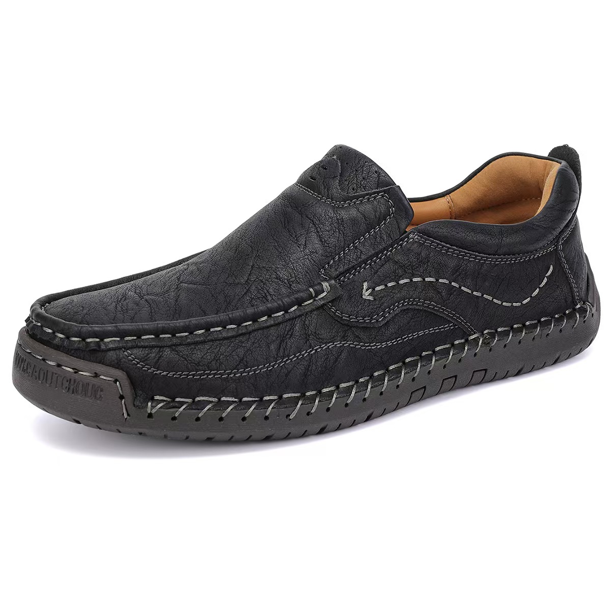 ⏰Last Day! 45% OFF 🔥GARB® Men’s Wrinkled Full Grain Leather Slip-On Casual Shoes