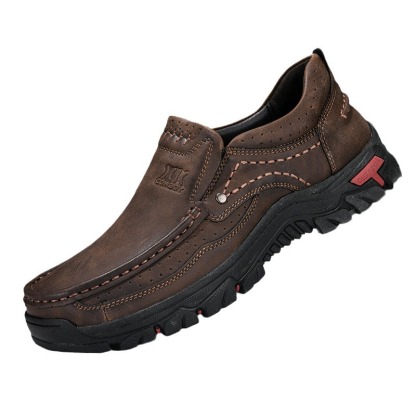 Men's Handcrafted Wide Toe Outdoor Loafers | Arch Support Leather Shoes