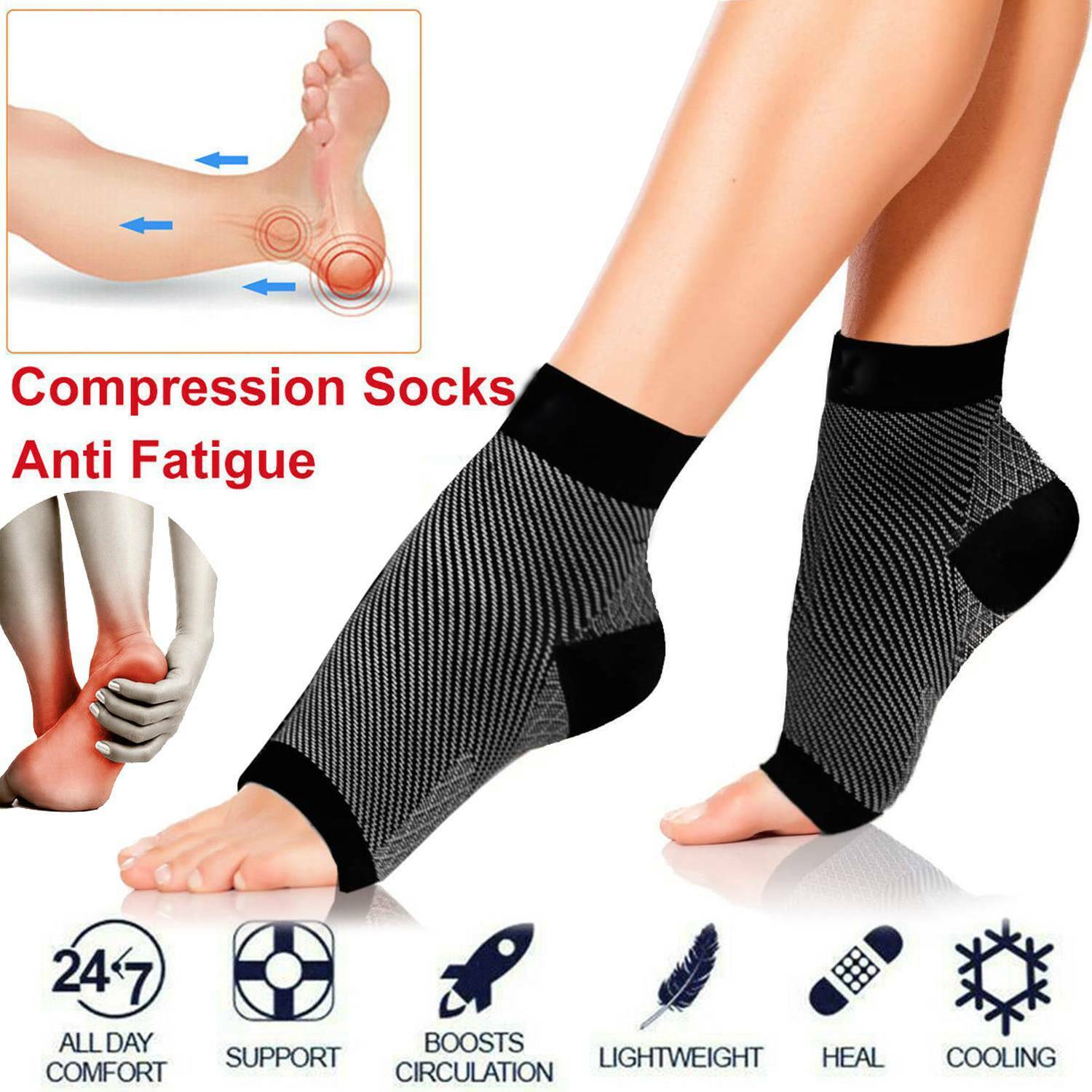 GARB®OrthoFit Compressions Pain Relief Ankle Socks