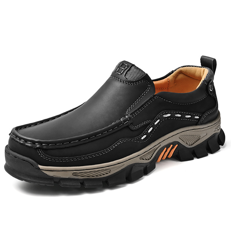 Men's Handcrafted Wide Toe Loafers | Arch Support Leather Shoes