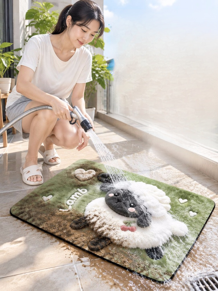 矽藻泥3D萌寵極速吸水防滑地墊