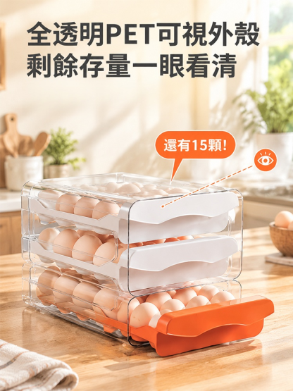雙層抽屜式雞蛋收納盒
