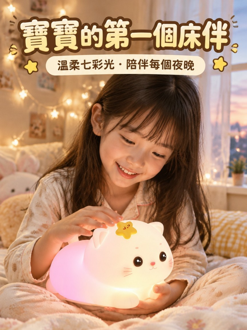 【狂捏秒解壓】辦公桌神物！Ｑ彈麻糬星星貓拍拍燈